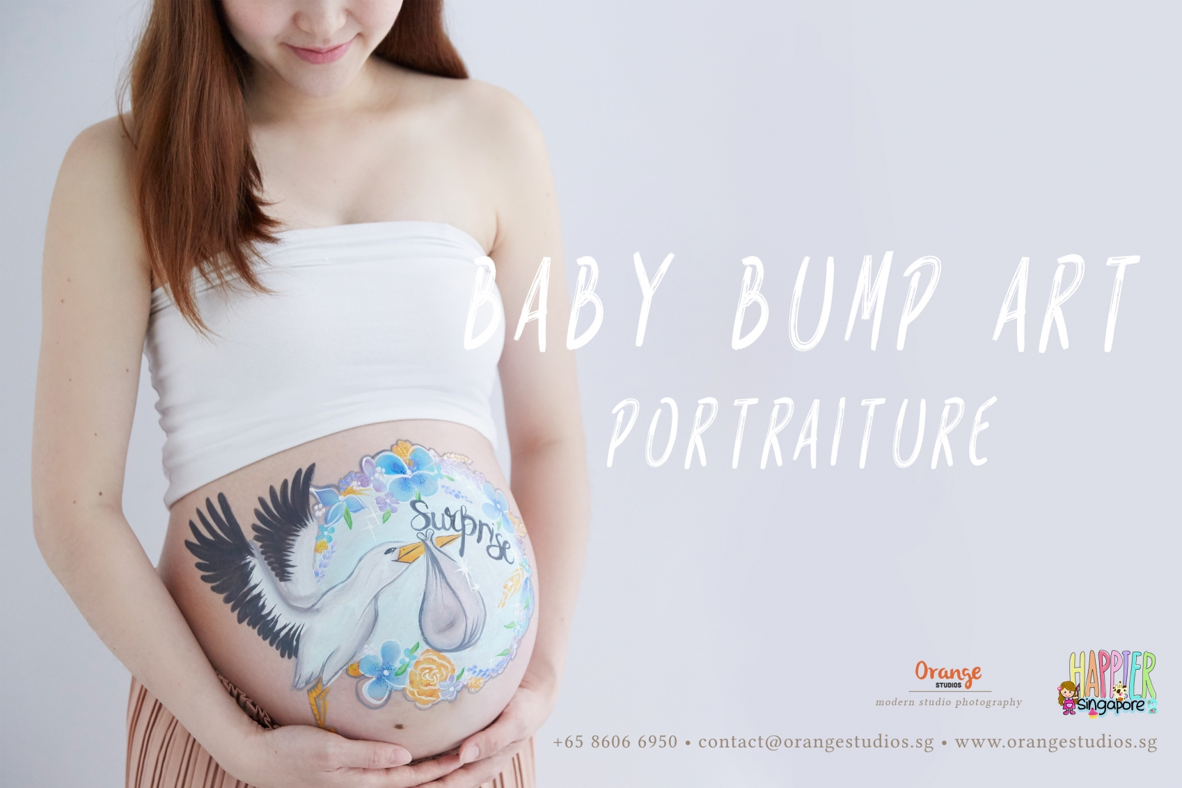 Pregnant belly painting baby bump art singapore